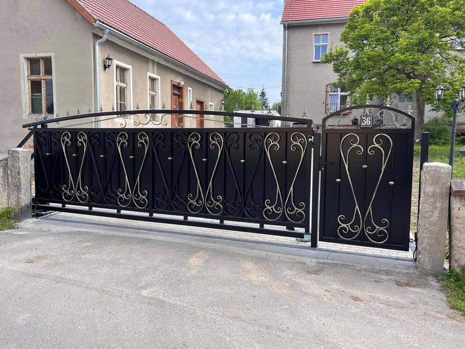 Brama przesuwna 5m wypalana CNC. Brama wjazdowa. Producent