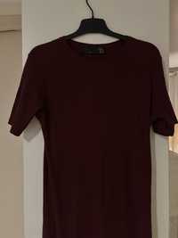 Vestido Maxi da Zara Bordeaux Tamanho M