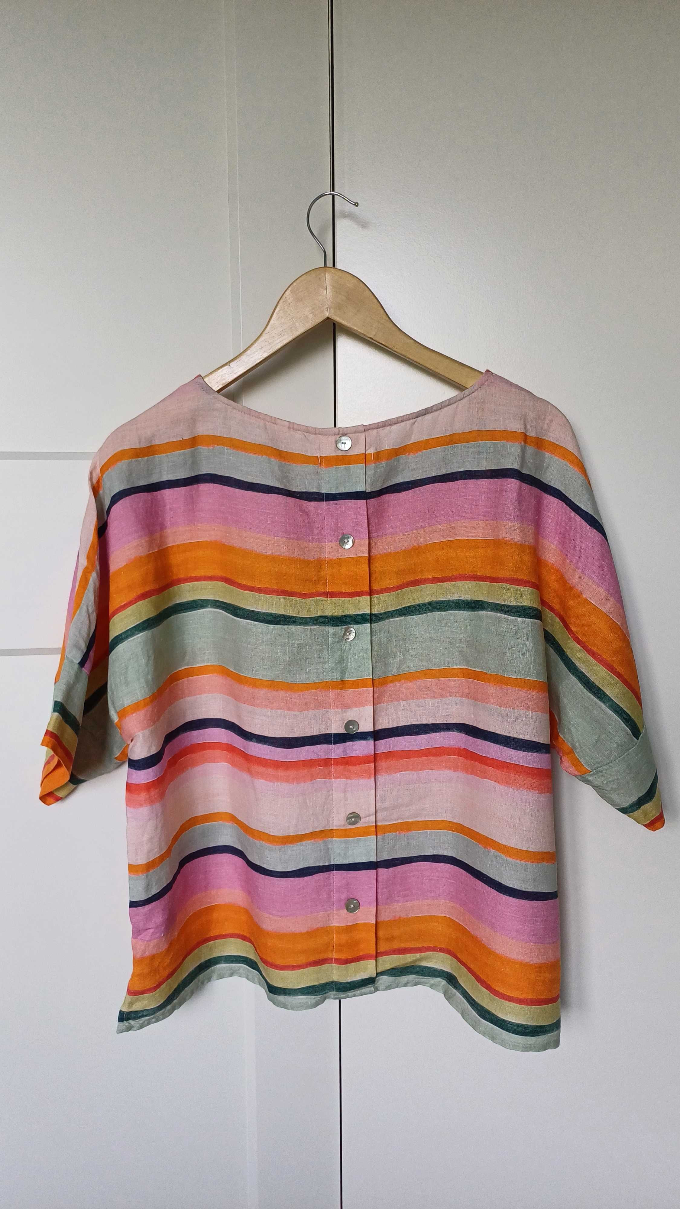 Lniany t-shirt/bluzka Christian Berg rozm. M/L oversize