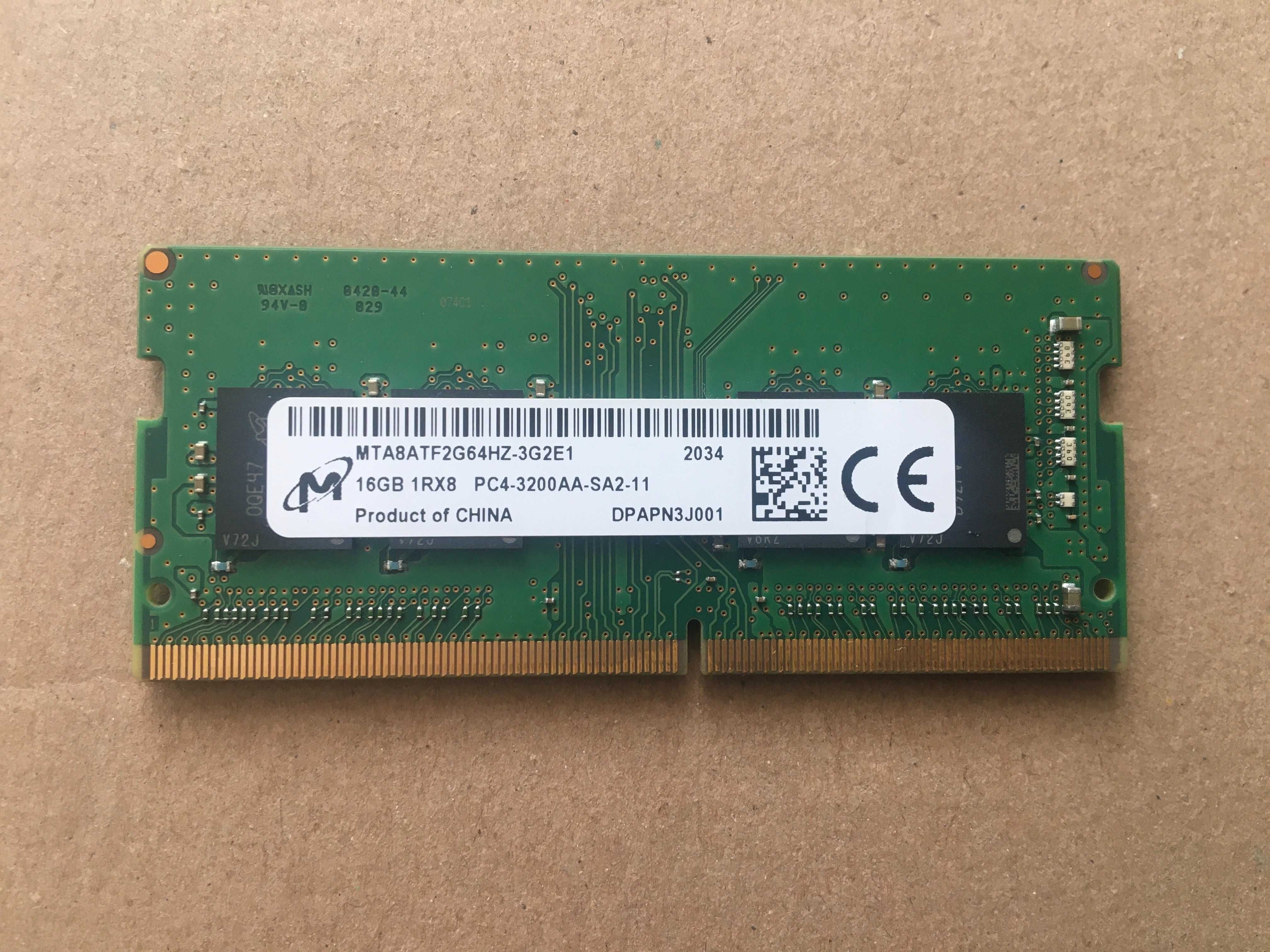 16GB Micron PC4-3200AA Pamięć RAM DDR4