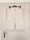 Spodenki Zara fason capri, ecru w brązowe paseczki, rozmiar 38