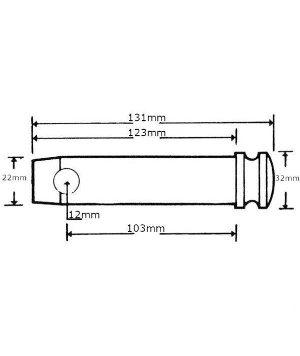 Sworzeń bolec 22x103 mm kat.1