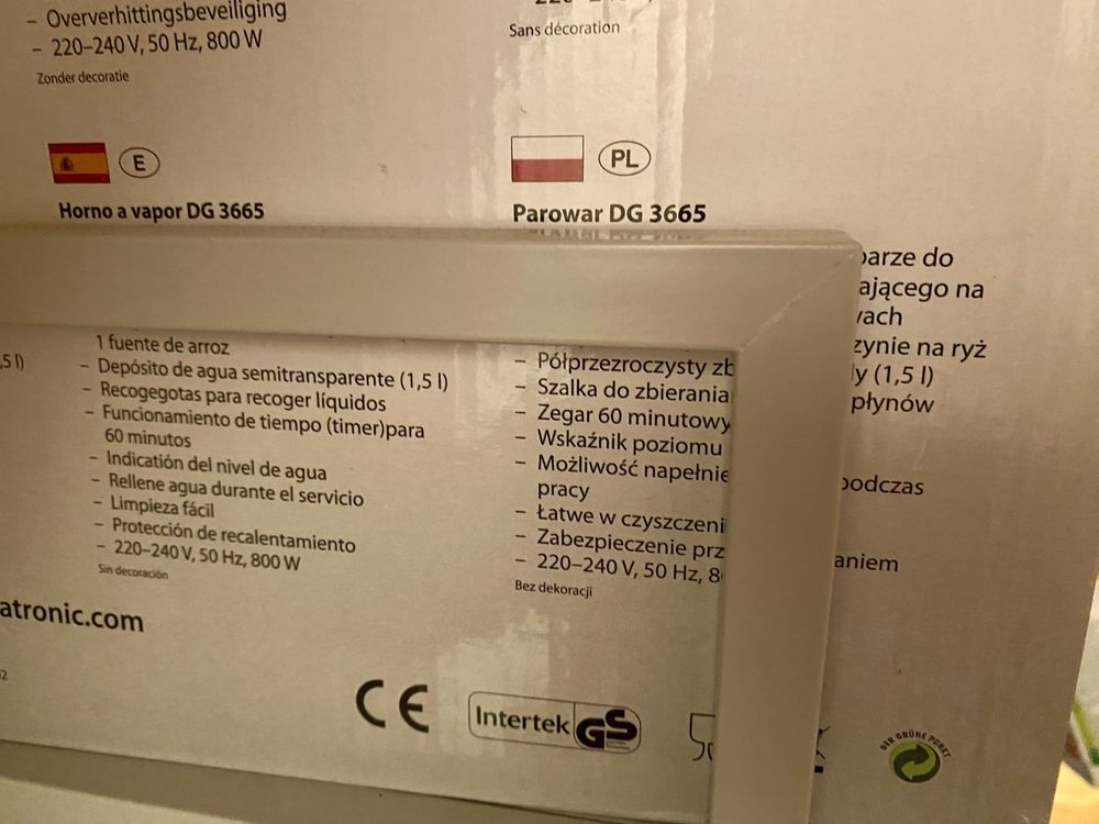 Gotowanie na parze NOWY Clatronic parowar super minutnik zegar