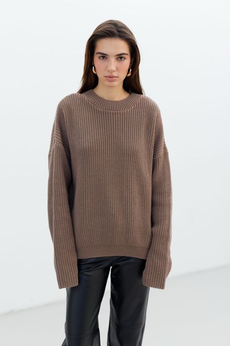 Жiночий светр оверсайз капучино