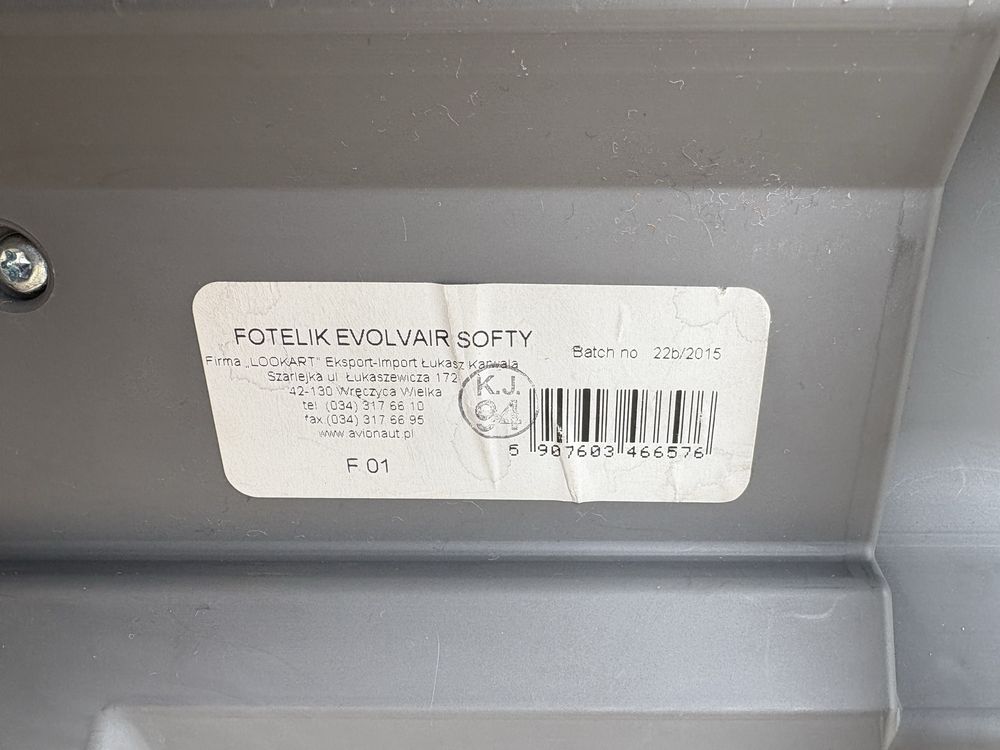 Fotelik Avionaut Evolvair 9-36kg stan bdb