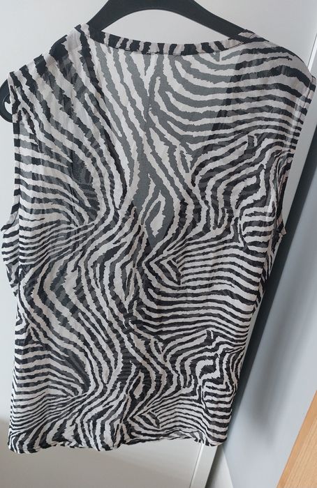 Koszula bluzka mgiełka zebra zwierzęce wzory L, XL oversize