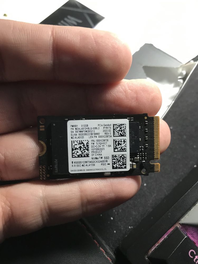 Для ноутбука SSD Samsung PM9B1 512GB PCIe Gen4x4 NVMe