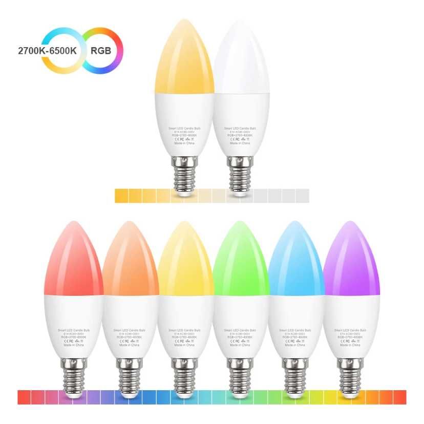 EWelink inteligentne Wifi E14 żarówki Led Zigbee RGB CW + WW