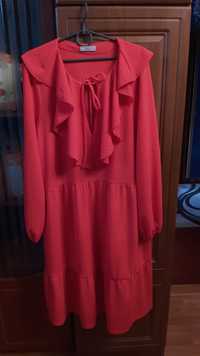 Платье Asos ярко-красное стрейчевое,размер 58