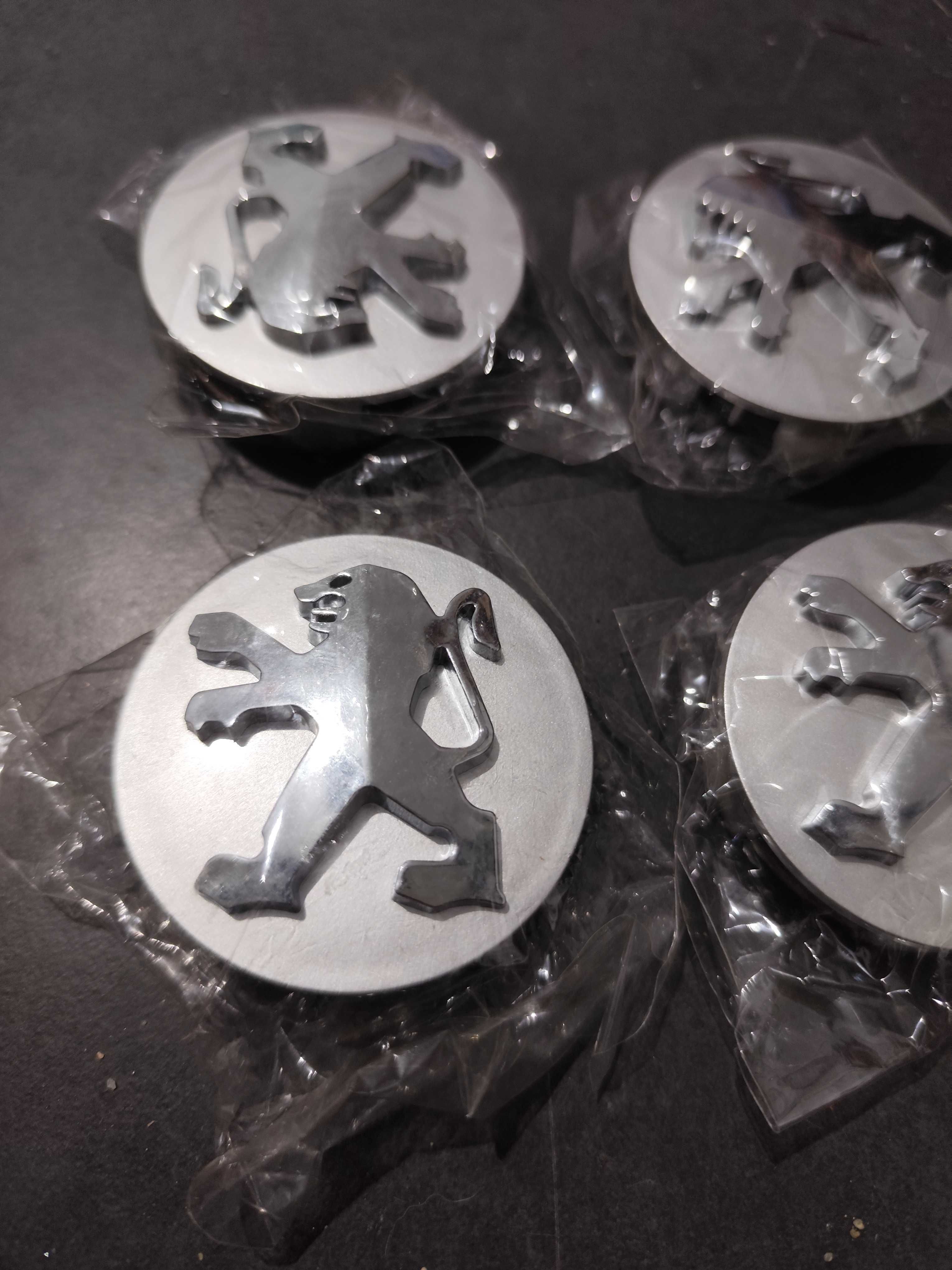 4 Tampas roda Peugeot 6cm