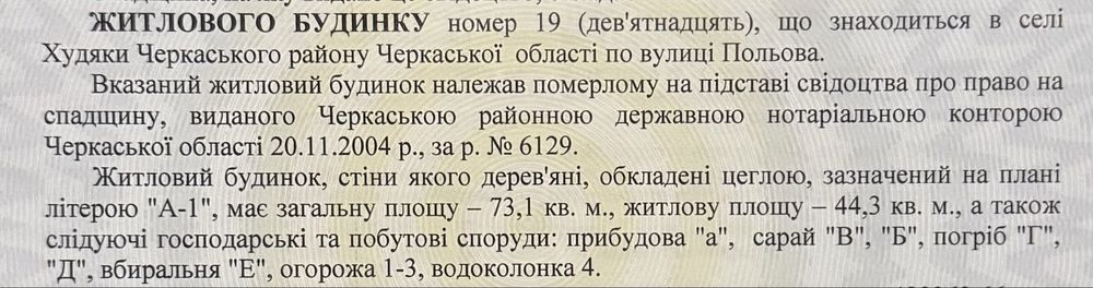 Будинок в жилому стані, Худяки