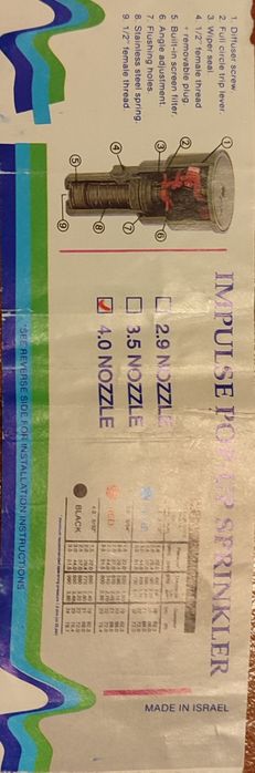 Aspersores emergentes de impacto (par).