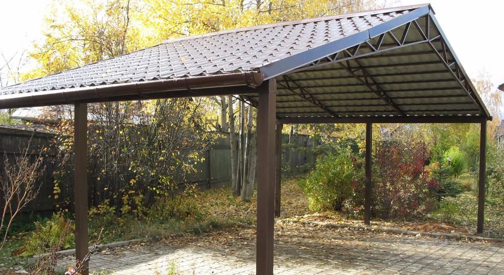 Установка и изготовление навеса