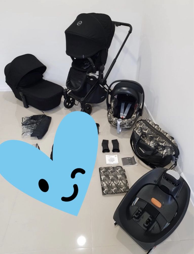 Wózek 3w1 plus dodatki Cybex Priam