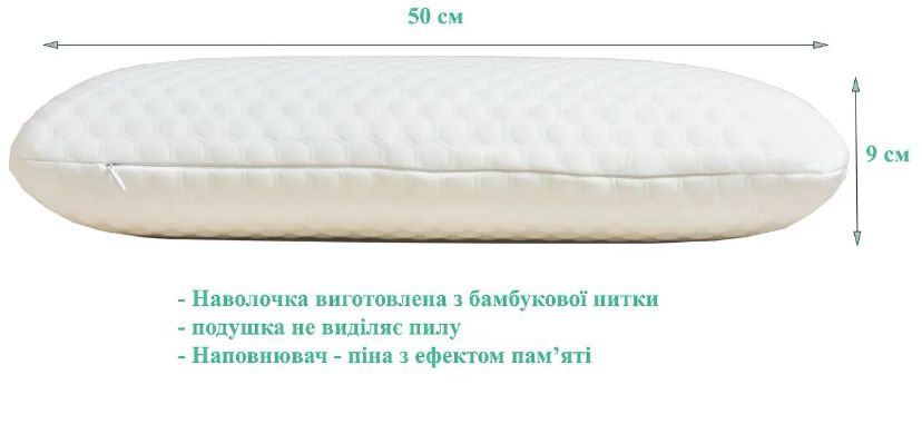 Ортопедична подушка з ефектом памʼяті
