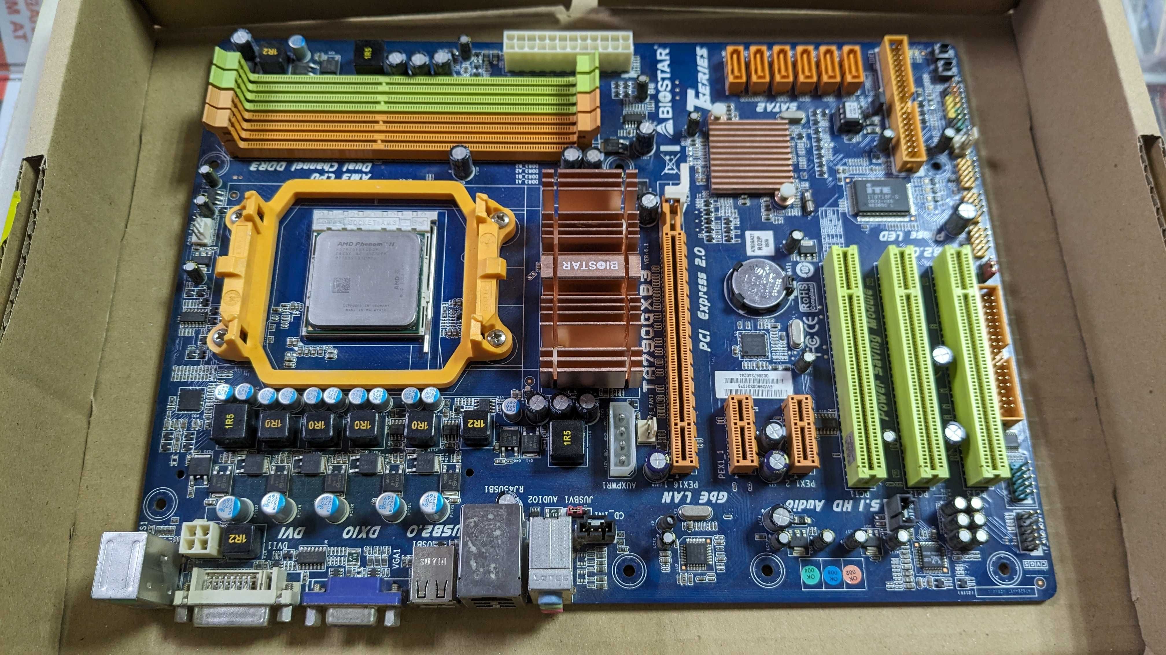 Комплект AMD AM3 DDR3 плата Biostar TA790GXB3 + Phenom II X4 970
