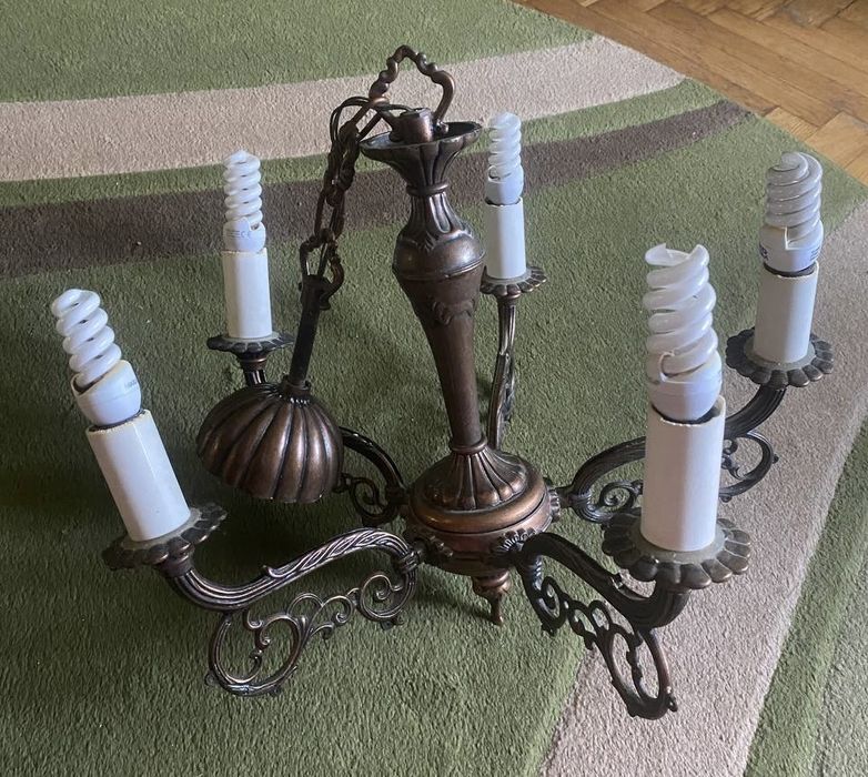 Вінтажна люстра металева