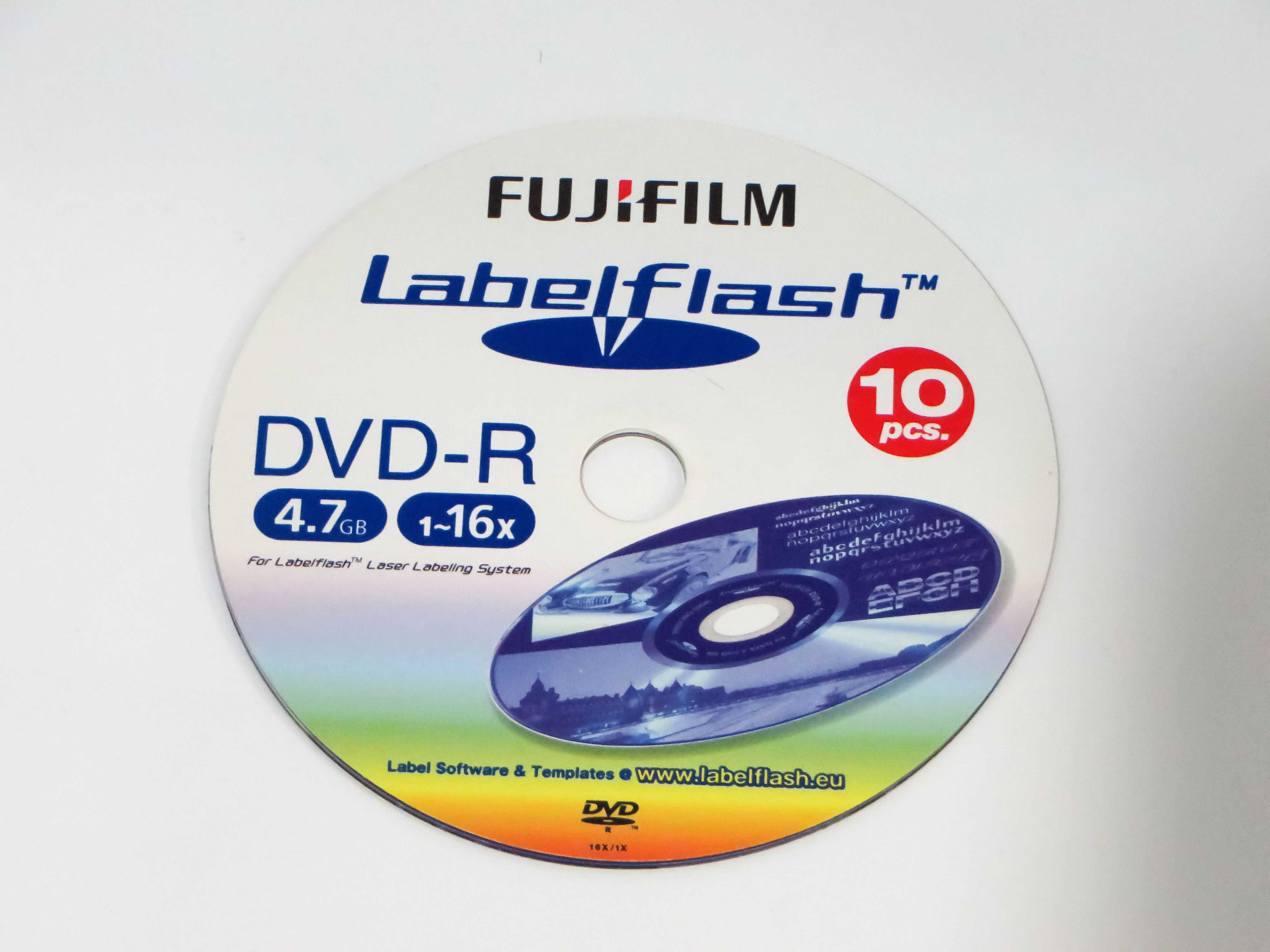 Новый диск ДВД FujiFilm DVD+R LabelFlash 4.7Gb 16x (1 шт.)