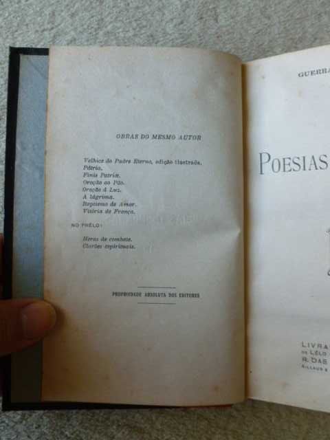 Livro, "Poesias Dispersas" Guerra Junqueiro, 1920