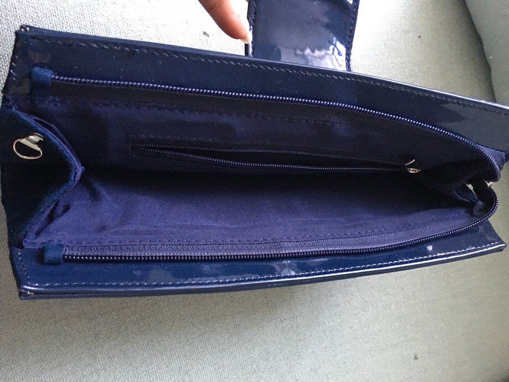 Bolsa em veludo azul