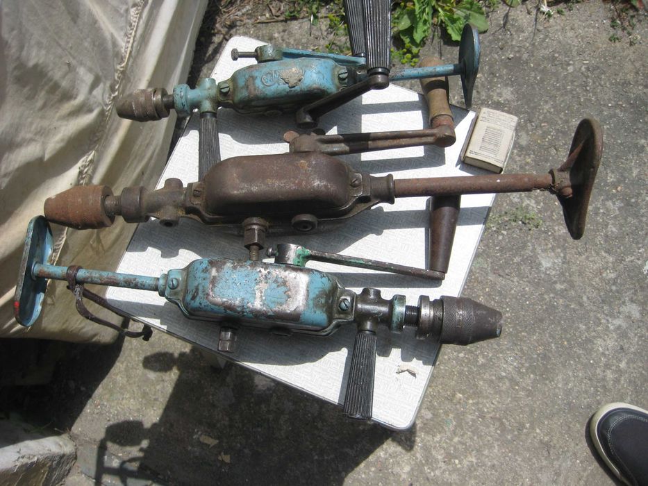Wiertarki mechaniczne ręczne.PRL.Starocie