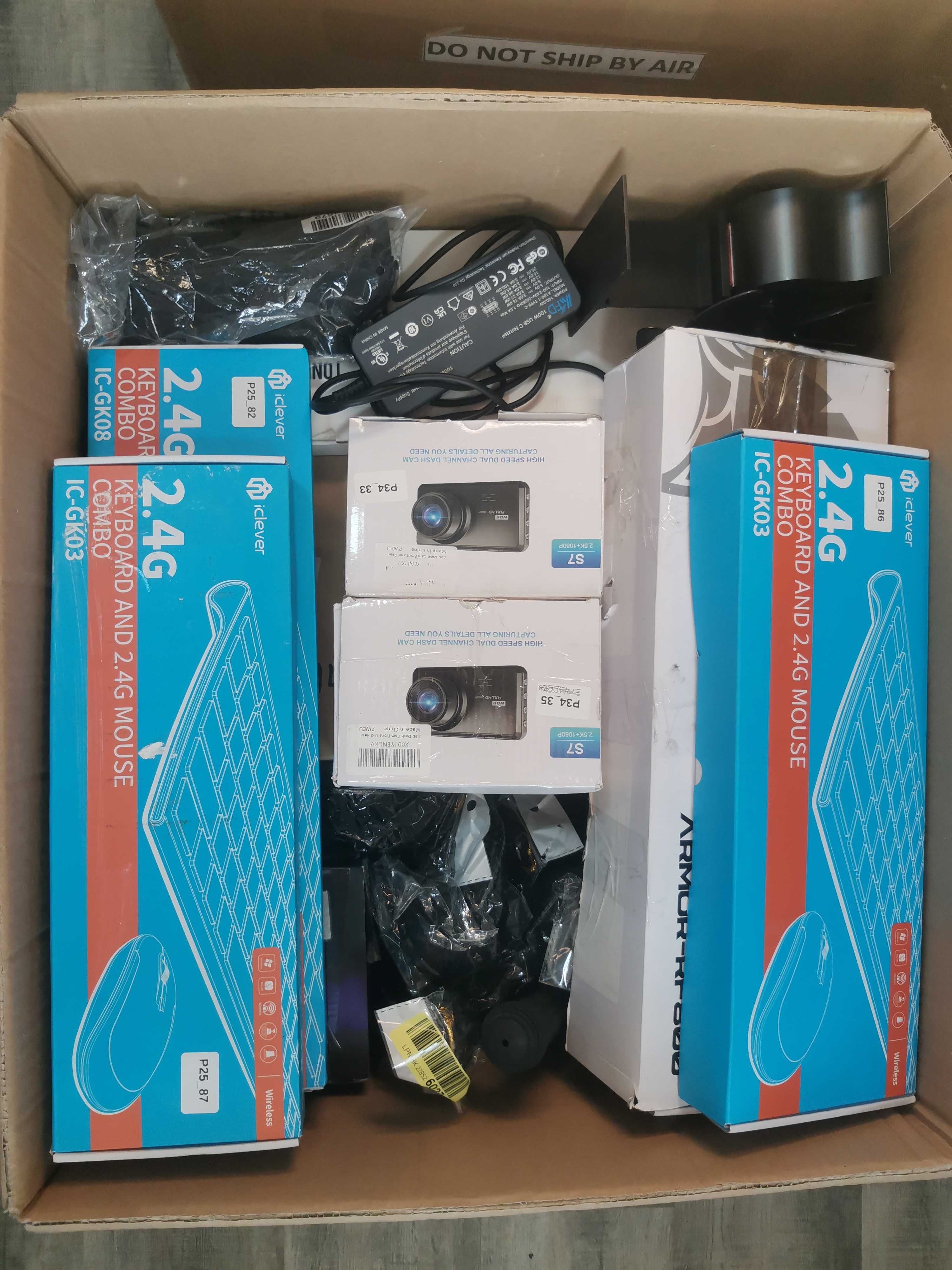 Box Amazon B/C Reklamacje/zwroty Kamery,klawiatury, drobna elektronika