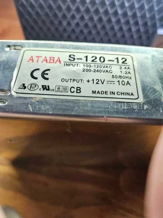 Блок живлення ATABA S-120-12 (220V-12V 10A)