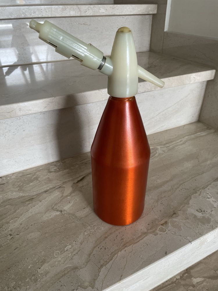 Stary syfon aluminiowy prl dla kolekcjonerów relikt