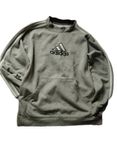 Bluza adidas unisex szara bez kaptura z kołnierzem rozmiar L na metce