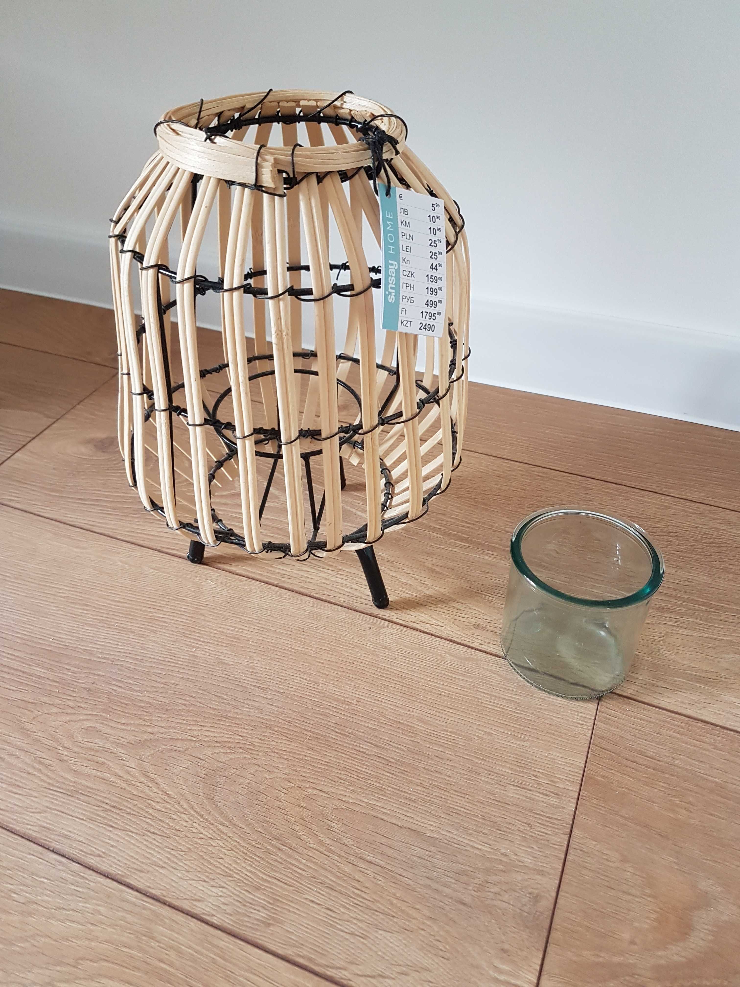 Lampion beżowo-czarny