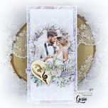 Piękna kartka ślubna, na ślub - ręcznie robiona