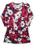 7277. MEST FASHION - śliczna bawełna kwiaty 56/58 (XXXL).