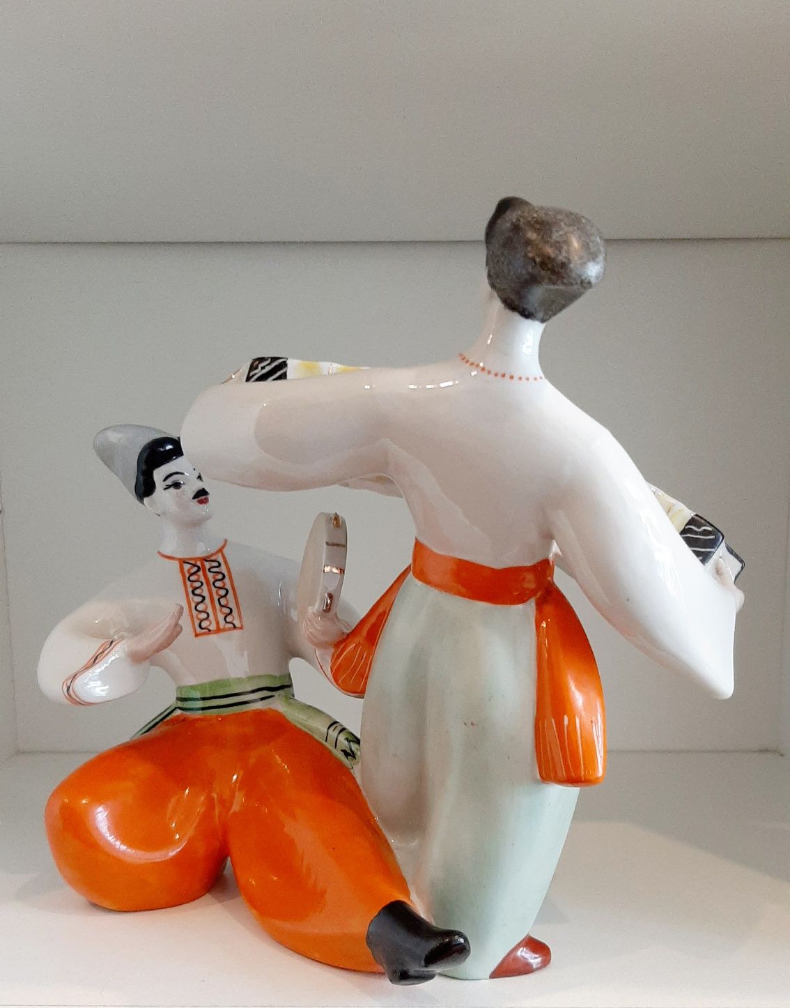 Porcelanowa figurka Połonne tańczący kozacy vintage prl