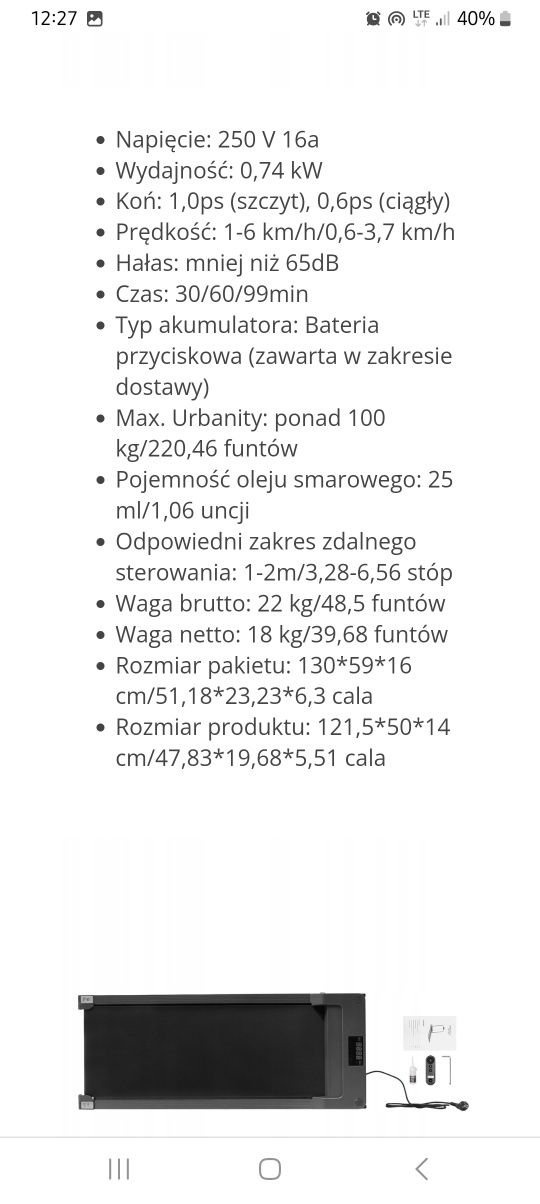 Bieżna przenośna