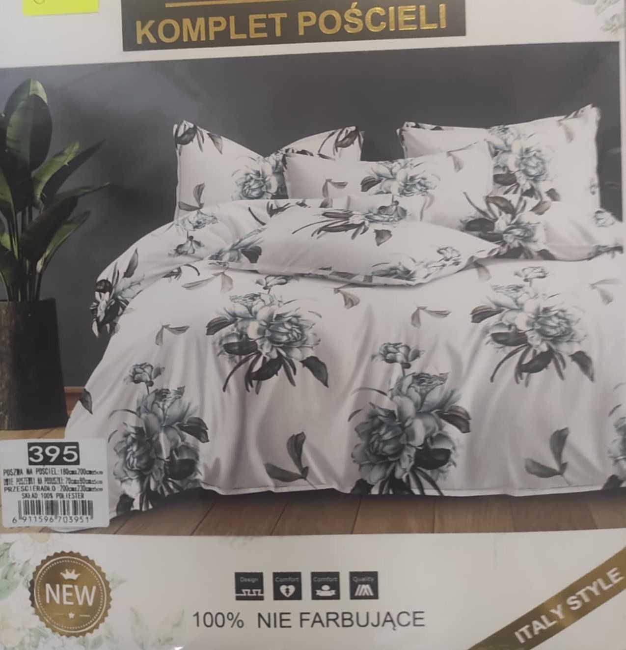 Komplet pościeli 180x200 z prześcieradłem w komplecie