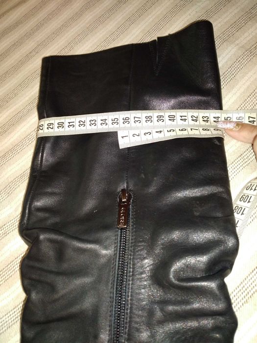 Кожаные демисезонные сапожки