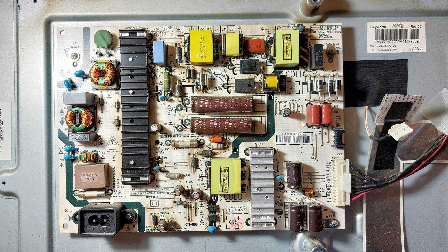 LG 43UJ620 płyta główna zasilacz głośniki taśmy lvds przycisk IR nóżki