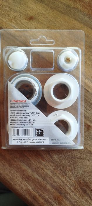 Zestaw korków grzejnikowych + akcesoria 1x1/2  hydroland
