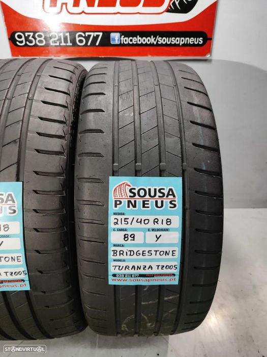 2 pneus semi novos 215-40r18 bridgestone - oferta dos portes