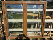 1x okno plastikowe 177x164 zloty dab RU (dostawa, 180x160, demontaz)