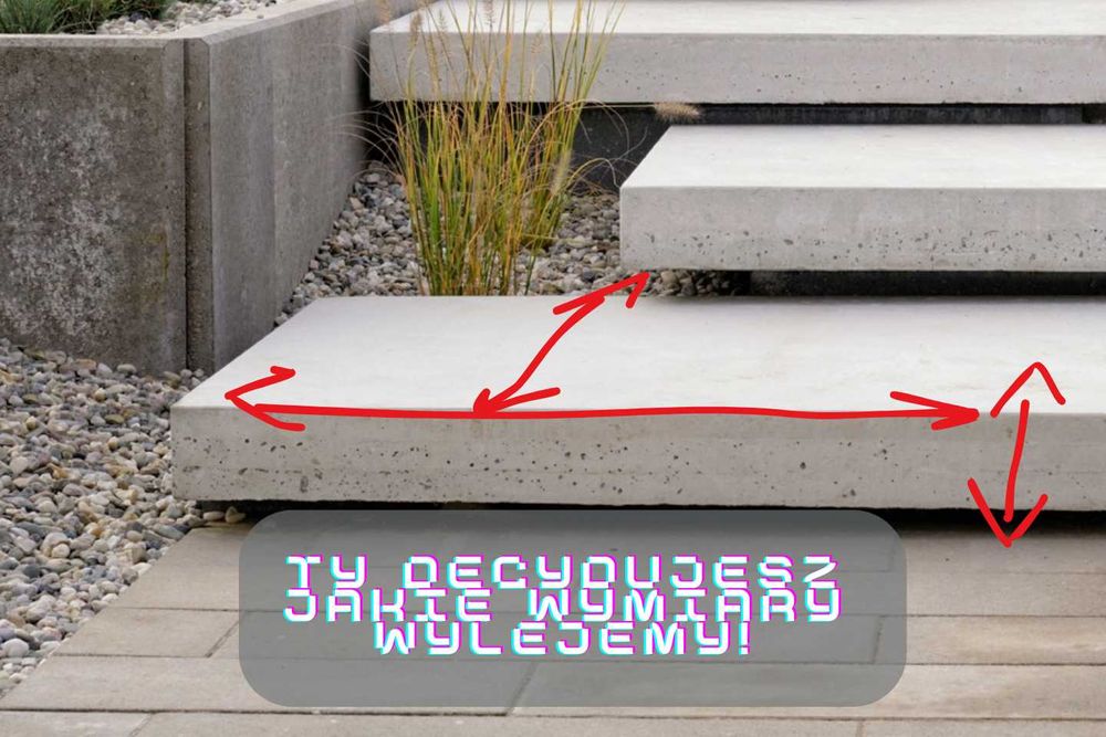 Terenowe Wentylowane Schody z Betonu Na Ogród Dom Wejście Nowoczesne
