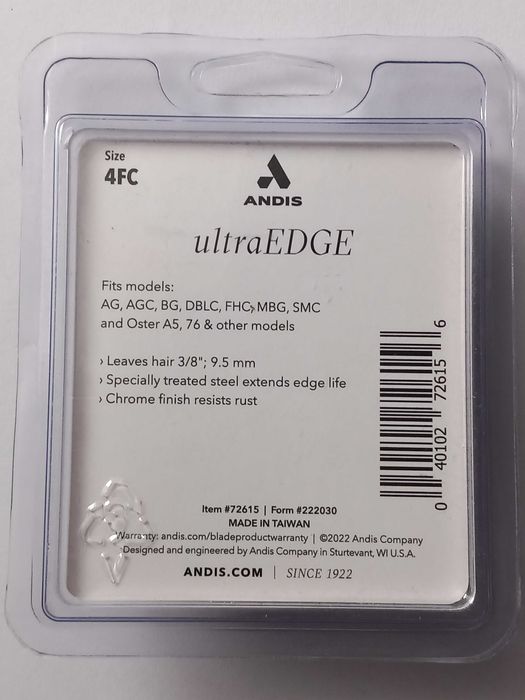 Ostrze Andis UltraEdge nr 4FC do skracania sierści na długość 9,5mm