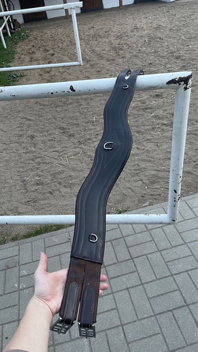 Popręg DAW-MAG asymetryczny skórzany brązowy 115 Daw Mag