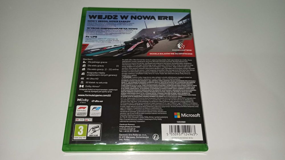 xbox one FORMUŁA 1 F1 22 PL po polsku wyścigi bolidów F1
