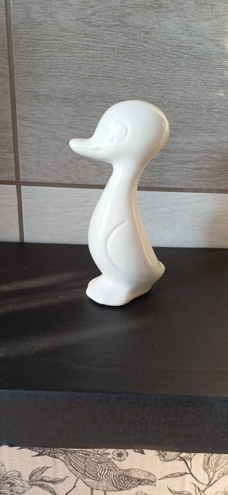 Biała ceramiczna kaczuszka
