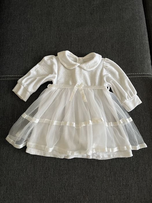Sukienka na chrzest rozmiar 62-68 - chrzciny biała