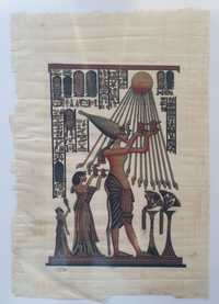 Oryginalny egipski Papirus - Kair, Giza - 23cm x 34cm. Kolekcjonerski
