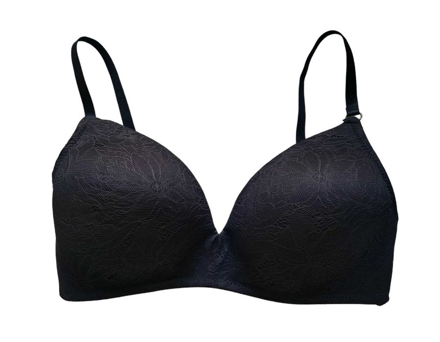 Czarny koronkowy stanik biustonosz bez fiszbin 75D CARRY bielizna