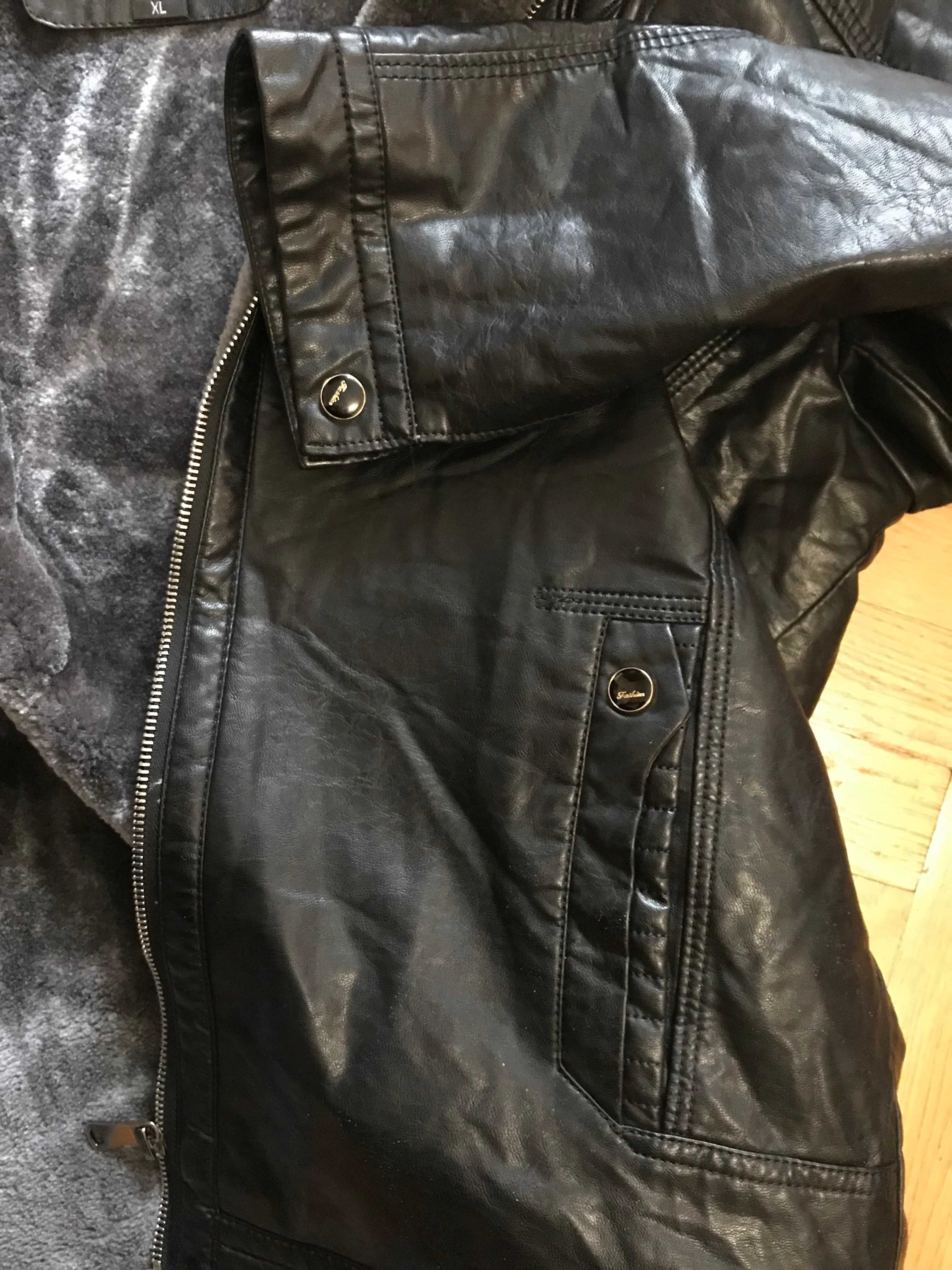 Куртка мужская р.46, 100% кожа PU