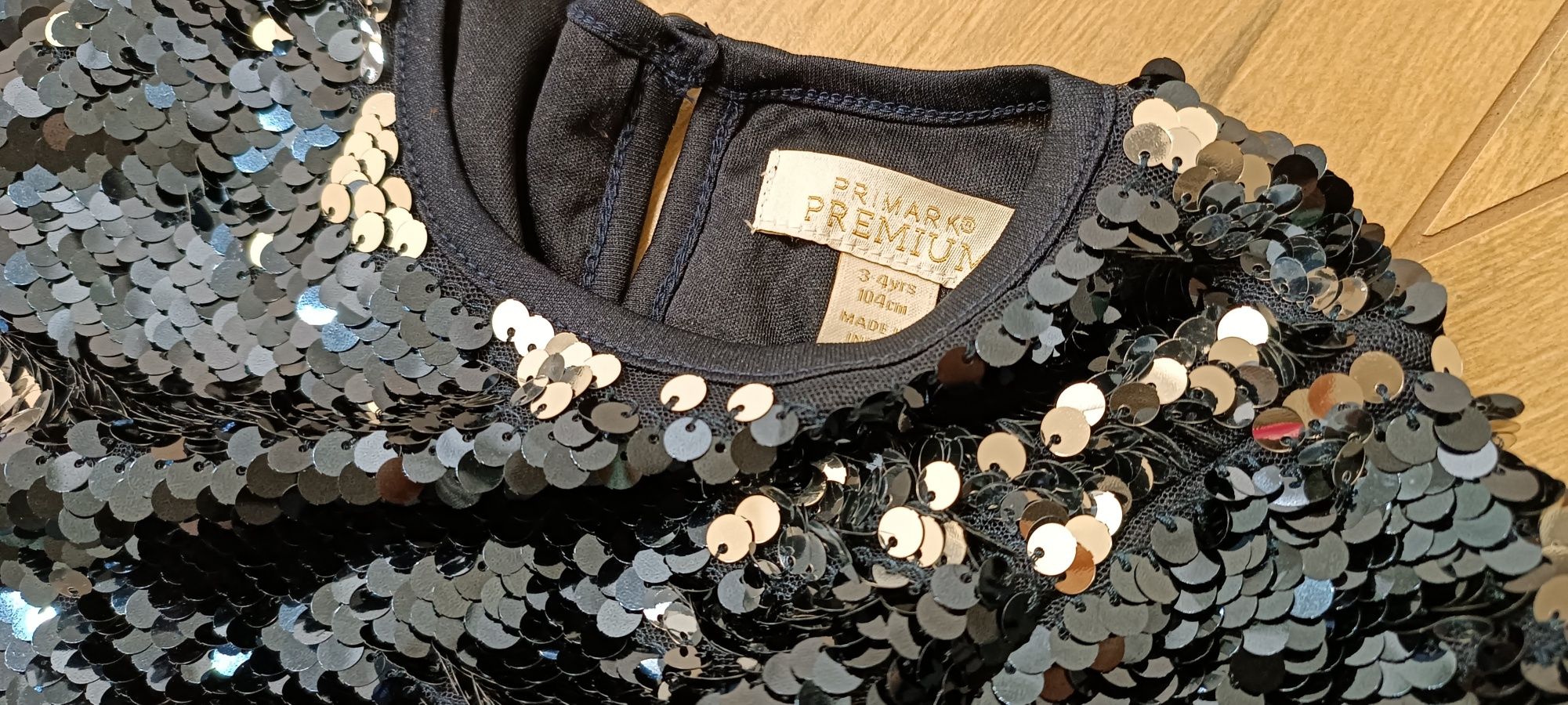 Primark Premium 104 bluzka ruchome cekiny dla dziewczynki elegancka